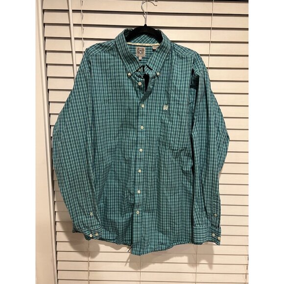 Cinch Striped Long Sleeve Button Up Shirt - Size XL - Picture 1 of 3